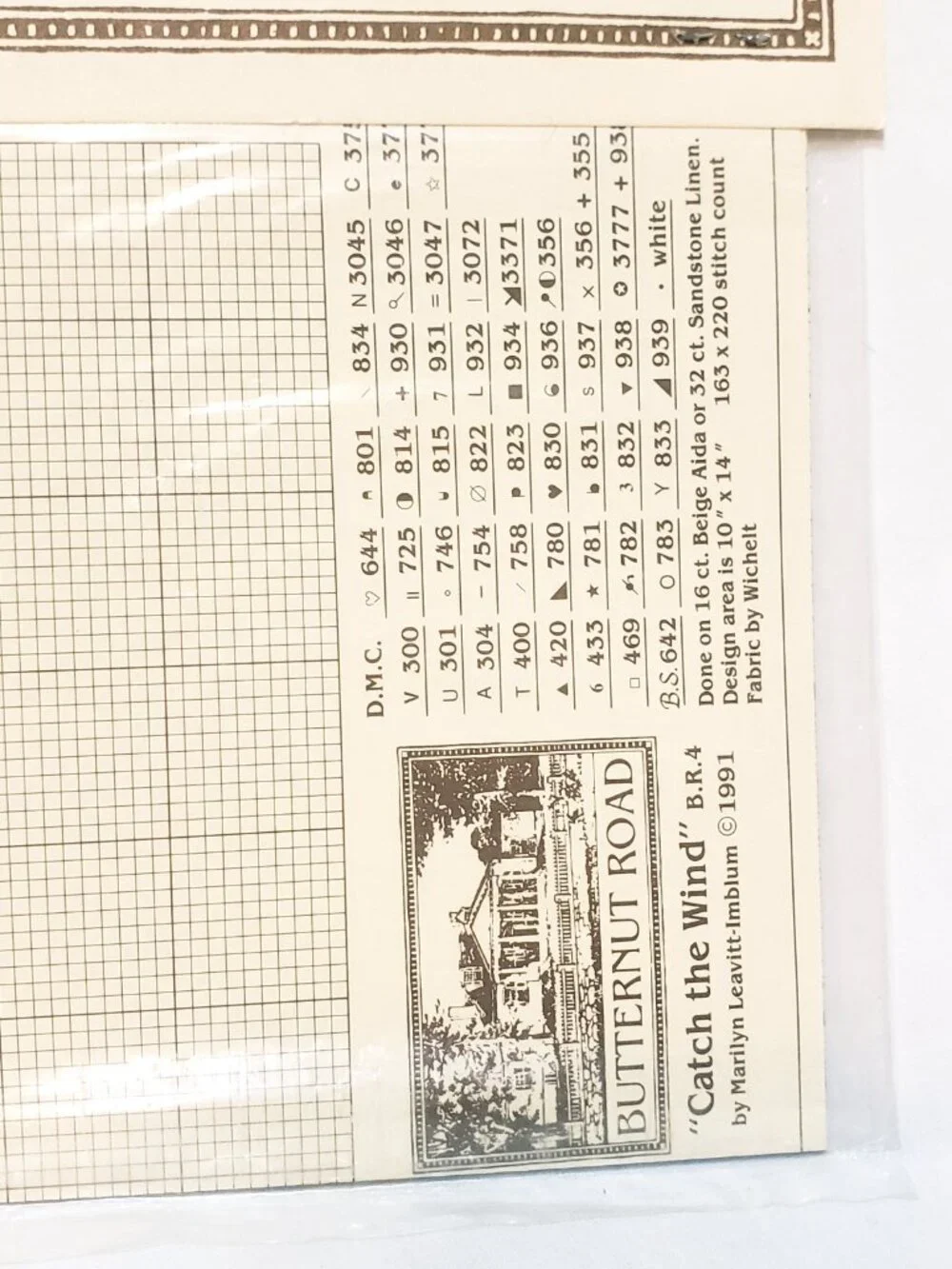 Catch the Wind Counted Cross Stitch Pattern Butternut Road 1991 Children BR4